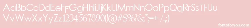 Lunatic Font – White Fonts on Pink Background