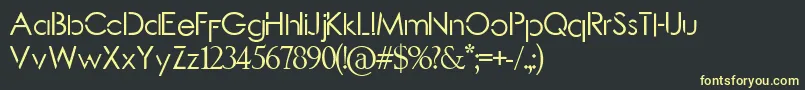 Lunatic Font – Yellow Fonts on Black Background