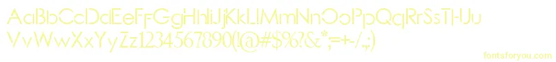 Lunatic Font – Yellow Fonts on White Background