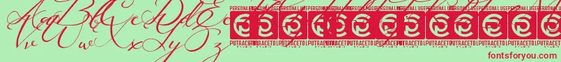 Lusya Free Font – Red Fonts on Green Background