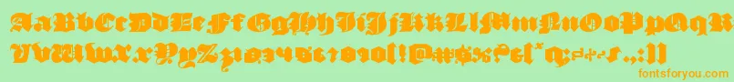 luxcontratenebras Font – Orange Fonts on Green Background