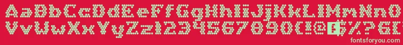 HexGirlfriend Font – Green Fonts on Red Background