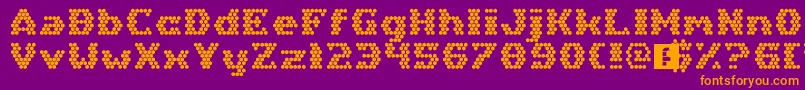 HexGirlfriend Font – Orange Fonts on Purple Background