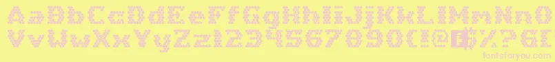 HexGirlfriend Font – Pink Fonts on Yellow Background