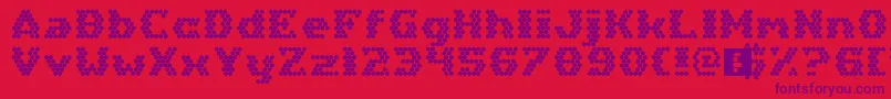 HexGirlfriend Font – Purple Fonts on Red Background