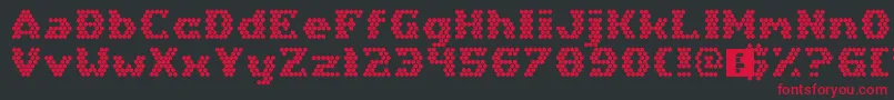 Шрифт HexGirlfriend – красные шрифты на чёрном фоне
