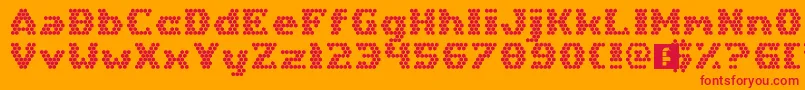 HexGirlfriend Font – Red Fonts on Orange Background