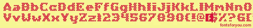 HexGirlfriend Font – Red Fonts on Yellow Background