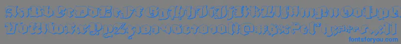 luxcontratenebras3d-Schriftart – Blaue Schriften auf grauem Hintergrund