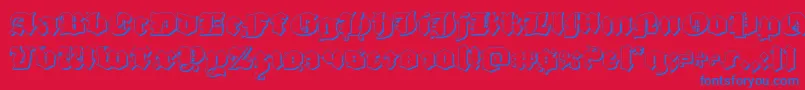 luxcontratenebras3d Font – Blue Fonts on Red Background