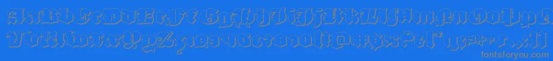 More about luxcontratenebras3d Font luxcontratenebras3d Font – Gray Fonts on Blue Background