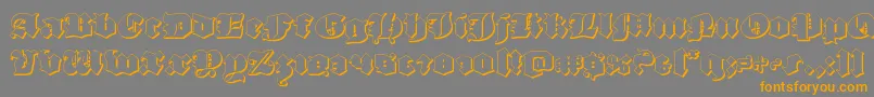 luxcontratenebras3d Font – Orange Fonts on Gray Background