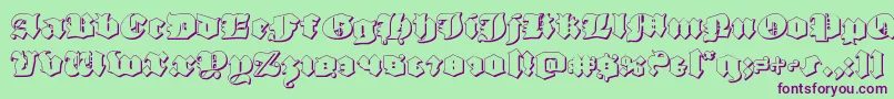 luxcontratenebras3d Font – Purple Fonts on Green Background
