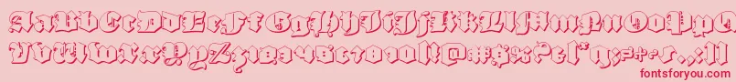 luxcontratenebras3d Font – Red Fonts on Pink Background