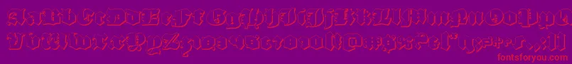 luxcontratenebras3d Font – Red Fonts on Purple Background