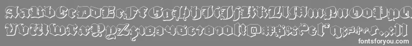 フォントluxcontratenebras3d – 灰色の背景に白い文字