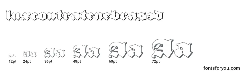 Размеры шрифта Luxcontratenebras3d
