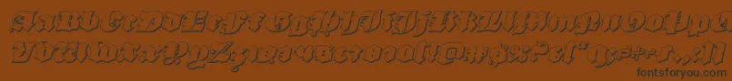 luxcontratenebras3dital-Schriftart – Schwarze Schriften auf braunem Hintergrund