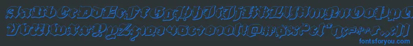 luxcontratenebras3dital Font – Blue Fonts on Black Background