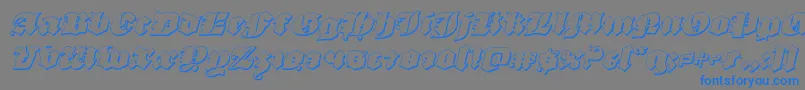 luxcontratenebras3dital Font – Blue Fonts on Gray Background