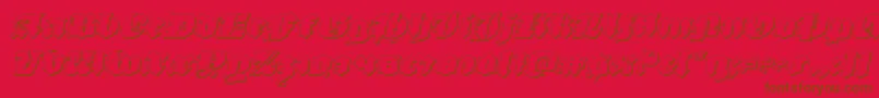 luxcontratenebras3dital-Schriftart – Braune Schriften auf rotem Hintergrund