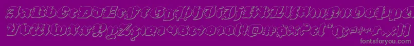 Шрифт luxcontratenebras3dital – серые шрифты на фиолетовом фоне