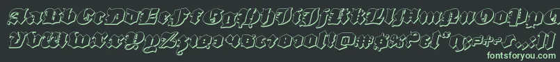 luxcontratenebras3dital Font – Green Fonts on Black Background