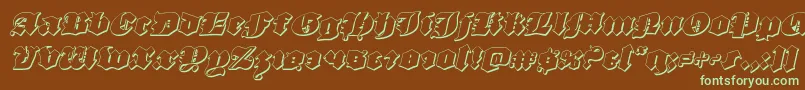 luxcontratenebras3dital Font – Green Fonts on Brown Background