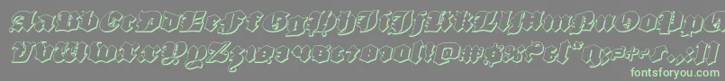 luxcontratenebras3dital-Schriftart – Grüne Schriften auf grauem Hintergrund