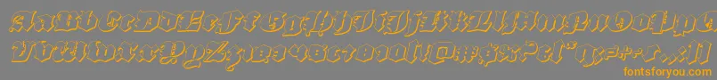 luxcontratenebras3dital Font – Orange Fonts on Gray Background