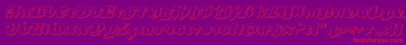 Więcej informacji o czcionce luxcontratenebras3dital Czcionka luxcontratenebras3dital – czerwone czcionki na fioletowym tle