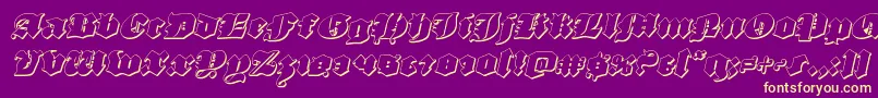 luxcontratenebras3dital-fontti – keltaiset fontit violetilla taustalla