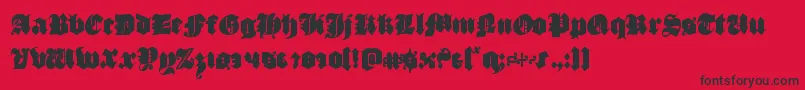 luxcontratenebrascond Font – Black Fonts on Red Background