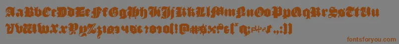 luxcontratenebrascond Font – Brown Fonts on Gray Background