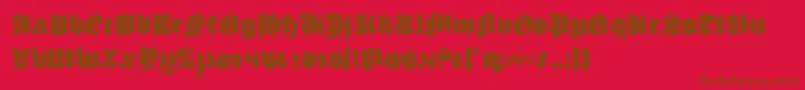 luxcontratenebrascond Font – Brown Fonts on Red Background