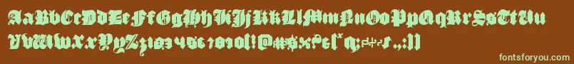 Шрифт luxcontratenebrascond – зелёные шрифты на коричневом фоне