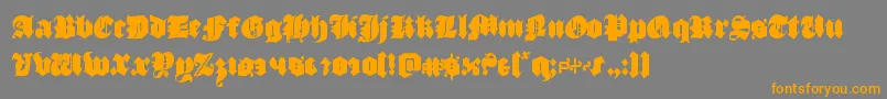 luxcontratenebrascond Font – Orange Fonts on Gray Background