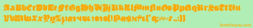 luxcontratenebrascond Font – Orange Fonts on Green Background