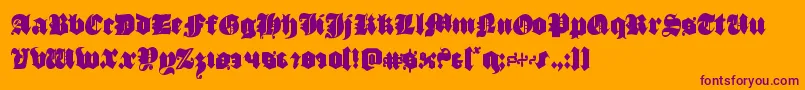 luxcontratenebrascond Font – Purple Fonts on Orange Background
