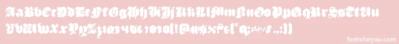 luxcontratenebrascond-Schriftart – Weiße Schriften auf rosa Hintergrund