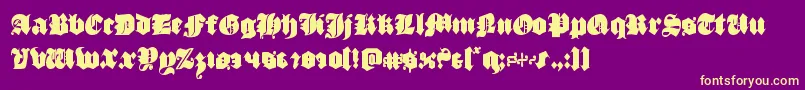 luxcontratenebrascond Font – Yellow Fonts on Purple Background