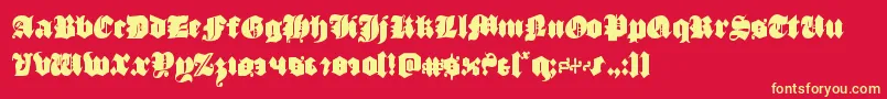 luxcontratenebrascond Font – Yellow Fonts on Red Background