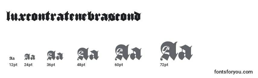 Luxcontratenebrascond Font Sizes