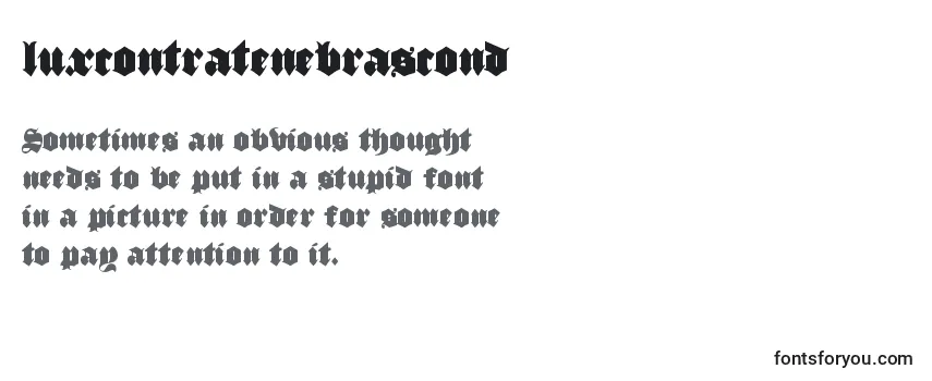 Review of the Luxcontratenebrascond Font
