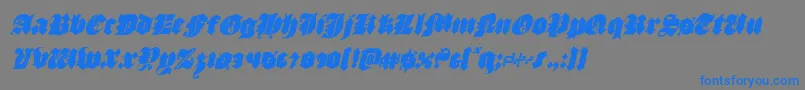 luxcontratenebrascondital-Schriftart – Blaue Schriften auf grauem Hintergrund