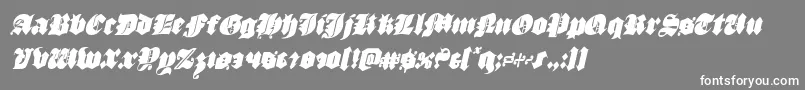 フォントluxcontratenebrascondital – 灰色の背景に白い文字