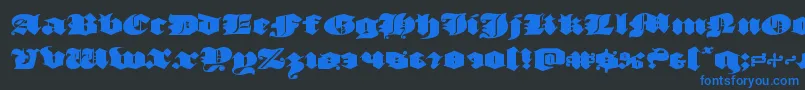 luxcontratenebrasexpand Font – Blue Fonts on Black Background