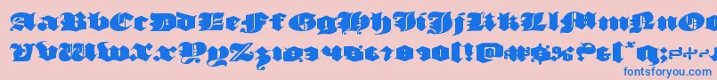 luxcontratenebrasexpand Font – Blue Fonts on Pink Background