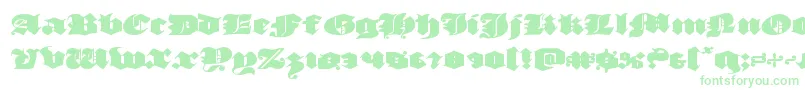 luxcontratenebrasexpand-Schriftart – Grüne Schriften auf weißem Hintergrund