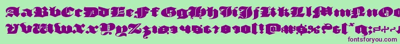 luxcontratenebrasexpand Font – Purple Fonts on Green Background